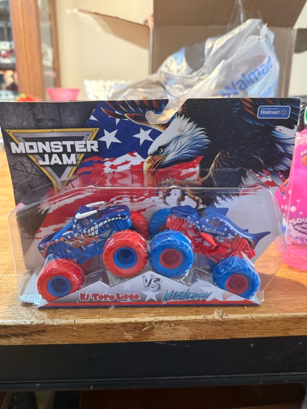 Patriotic Monster Truck Duo - Red & Blue